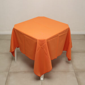 TOALHA DE MESA LARANJA QUADRADA 1.50MTS