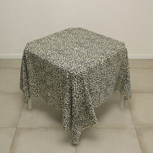 TOALHA DE MESA ANIMAL PRINT QUADRADA 1.50MTS