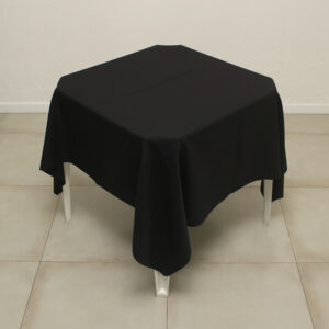 TOALHA DE MESA PRETA QUADRADA 1.50MTS