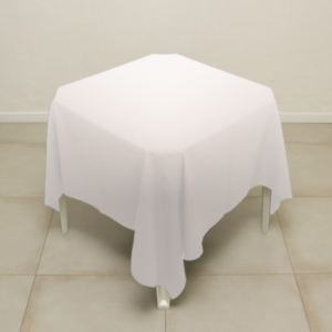TOALHA DE MESA BRANCA QUADRADA 1.50MTS