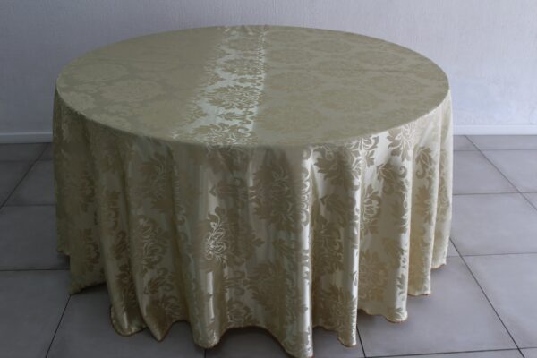 TOALHA DOURADA JACQUARD REDONDA 3M DIÂMETRO